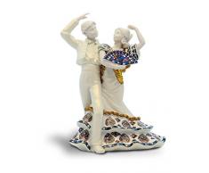 NADAL Statuetta Coppia Baile Flamenco, Acrilico, Bianco/Madreperla, 7,8Â x 11.2Â x 15Â cm