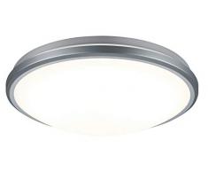 Reality Leuchten Reality R62571287 Alcor Plafoniera, 1xLED, 12 W, Titanio/Bianco, 9 cm