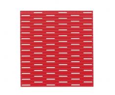 InterDesign Lineo Tappetino Lavandino, Plastica, Rosso, 30.5x28x30.5 cm