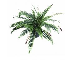 Leaf Pianta Artificiale in plastica Nera, Design UK, 60 cm di Felce Boston