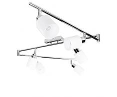 Wohnling Letizia H07 Applique G9, 3 W, Argento, 6 Spots