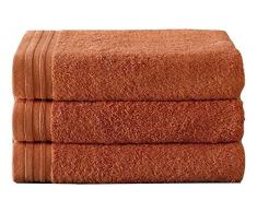 Witte di Lietaer 199515 Wellness Set di 3 Tea Asciugamani di Cotone, di Colore Arancione, 50 x 100 cm