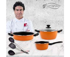 San Ignacio Padelle in acciaio al carbonio Set mestolo + tegame + teglia + utensili