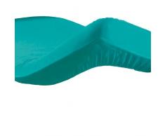 Douceur dInterieur - Lenzuolo con angoli elasticizzati, conta fili: 57, colore: azzurro