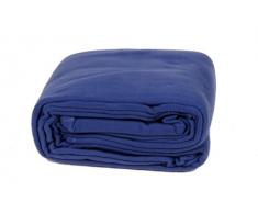 Comptoir du Linge - Coperta in Pile, Blu Marino 180 x 220 Blu