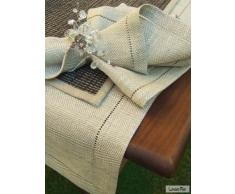 LinenMe 1-Pezzo 40 x 250 cm runner da tavolo lino Emilia, colore naturale
