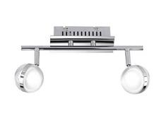 WOFI PLAFONIERA, 2Â luci Fulton 2Â x LED/6Â W, 7Â x 19Â x 32Â x diametro 7, 5Â cm, 3000Â K, 500Â lm, classe di consumo energetico A +, cromo 7740.02.01.1000