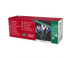 Konstsmide 6303-500 / Catena di miniluci LED / 50 diodi Colorati / 230V Interno/Cavo Verde
