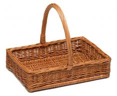 Prestige Wicker - Cestino in Vimini per Esposizione con Manico Piccolo, Naturale