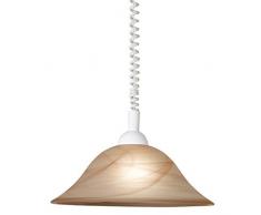 Eglo Albany - Lampada a sospensione da cucina, regolabile in altezza, colore: marrone