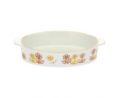 THUN Teglia Ovale Piccola-Linea Nova Villa Adatta Forno e microonde-Porcellana-31 x 19 cm