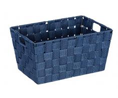 Wenko Adria S 23784100 - Cestino portaoggetti, 30 x 15 x 20 cm, Colore: Blu Scuro