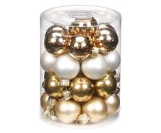 Inge-glas 15165D001 - Palline da 30 mm, Contenitore da 28 Pezzi, Snow Princess Mix