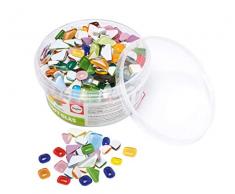Rayher Set Tessere per Mosaico, morbide, Piastrelle, tasselli Ideali per Decorazioni e Fai da Te, Multicolori, 13,5 x 13,5 x 6,5 cm, 515 pz.