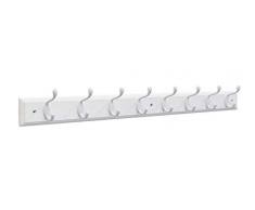 Keypak - Appendiabiti da Parete, 8 Ganci, in Legno, Colore: Bianco