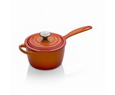 Le Creuset Evolution Casseruola in Ghisa con Manico Resistente al Calore Rotonda, 1.8 l Diametro 18 cm Adatta a Tutte le Fonti di Calore Inclusa Induzione, 2.942 kg, Arancione