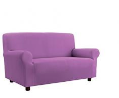 Italian Bed Linen PiÃ¹ Bello Copridivano bielastico Sagomato Tessuto a Struttura Liscia, Poliestere, Lilla, 1 Posto, 75-120 cm