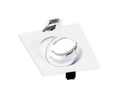 SEBSON Faretto ad incasso, Tipo 9, quadrati, orientabile, bianco, LED / Alogena, incl. attacco GU10