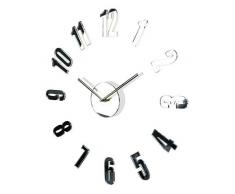 FLEXISTYLE Orologio da Parete Fai da Te Salotto Tondo Moderno Specchio acrylico Admirable1 Decorativo Silenzioso 50-75 cm