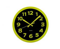 Technoline WT 7420Â Moderne, auffaellig Schrille Orologio da Parete con Cornice in plastica, Ã 25,5Â cm, Chiaro, Plastica, Verde, 25,5Â x 4Â x 25,5Â cm