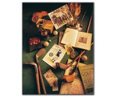 Artopweb Pannelli Decorativi Harrison Golf i Quadro, Legno, Multicolore, 55x1.8x70 cm