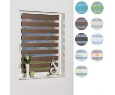 K-home Klemmfix, Tenda a rullo Madrid, Fissaggio a Clip Senza Viti, Marrone, 40 x 150 cm