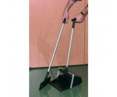 MSV 100070.01 - Scopa con Paletta, Ribaltabile, in Alluminio, Dimensioni: 32 x 27 x 9 cm, Colore: Nero