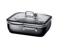 Silit 1738262011 Ecompact Vaporiera con Coperchio, 34 cm, Nero