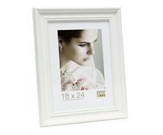 Deknudt Frames, Cornice portafoto con Rete in Resina, Legno, Bianco, 30 x 45 cm