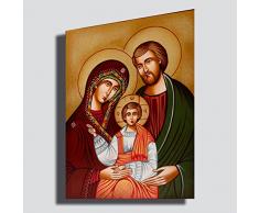 Quadro SACRA FAMIGLIA 30x50 cm gesÃ¹ madonna san giuseppe nativitÃ - RIPRODUZIONE STAMPA SU TELA Quadri Moderni Moderno Arte Astratto Cucina Soggiorno Camera da letto