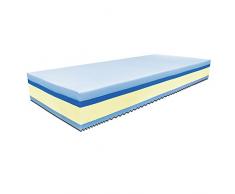 Materasso Singolo Memory Plus Top 4 Strati 80 x 190 cm Alto 25 cm - Rivestimento Sfoderabile Aloe Vera Cus. Saponetta Incl.