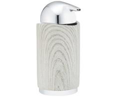 WENKO 21033100 Dispenser sapone Tundra - finitura bosco, Poliresina, 8.7 x 14.8 x 7.6 cm, Grigio