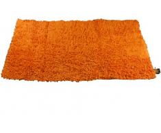 Gözze - Tappeto a Pelo Lungo in Filato di Lana Tinta Unita 50 x 70cm Arancione