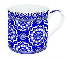 R2S Tazza Singola in Porcellana 300 ml in Scatola Regalo AZULEJO Blue