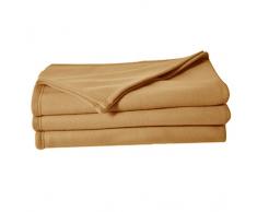 Poyet Motte poleco Coperta in Pile Poliestere Sabbia, Poliestere, Beige, 260 x 240 cm
