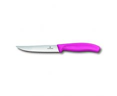 Victorinox SwissClassic Coltello Bistecca/Pizza Ondulato, Rosa Acciaio Inossidabile, Rosa