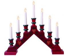 Stella 154-55 Sara Traduzione Lampadario Lampade 7 Rosso di legno 38 x 43 cm