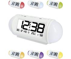 Technoline WT 499 Orologio Radio, Bianco, 24.5x6x8.6 cm