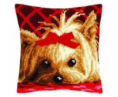 Vervaco - Cuscino a Punto Croce, Motivo: Yorkshire, Multicolore