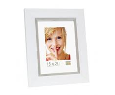 Deknudt Frames S41NK1-10.0X15.0 - Cornice portafoto in Resina, Colore Bianco 23,8 x 23,8 x 2 cm