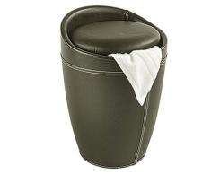 Wenko 21930100 Candy - Sgabello da bagno, in plastica, 28 x 28 x 18 cm, colore: Marrone