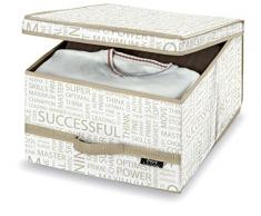 Domopak Living Scatola Guardaroba, Poliestere, White, 38 x 50 x 24 cm