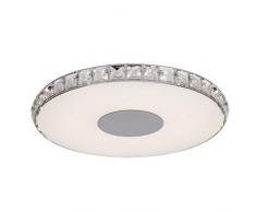 Brilliant Shangri - Plafoniera funzionale, in vetro, 24 W, colore: Cromo/Bianco