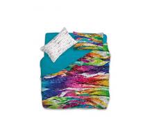 Gabel Colors Wall Completo Copripiumino Una Piazza e Mezza, Multicolore, 200 x 205 cm