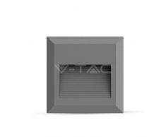 Faretto LED Segnapasso Quadrato Bianco 2W, da Esterno