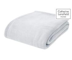 Catherine Lansfield Extra Large Raschel Velvet Coperta, Silver, 201 x 240 cm