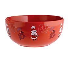 Alessi AMGI56 R Get Nuts Ciotola per Frutta Secca, Porcellana, Rosso, H 10,5cm, Ãx2DC24cm