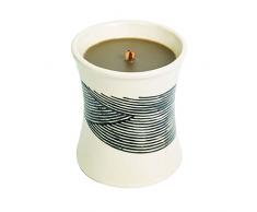 Woodwick Candela la Resina, Ovale, Design, Ceramica, Marrone, 8,2Â x 8Â x 9,3Â cm
