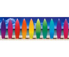 1art1 52087 - Poster per Porta (158 x 53 cm), Un Design Vivace Tavole da Surf