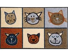 Wash+Dry - Tappeto MIAU MIAU 50x75, Marrone